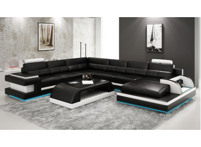 Nowoczesna Narożnik kanapa Podkładka Zestaw narożny Żywy krajobraz Sofa Narożnik Ustawić + USB