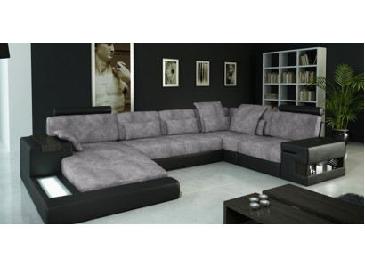 Design Skóra Sofa Couch Podkładka Ustawić Żywy krajobraz Sofas Couches z USB