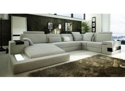 Design Sofa Narożnikowa kanapa + USB Couch Ustawić Podkładkę Siedziba Narożnik Sofy Żywy krajobraz