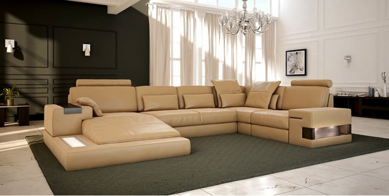 Design Sofa Narożnikowa kanapa + USB Couch Ustawić Podkładkę Siedziba Narożnik Sofy Żywy krajobraz