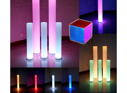 Słup wodny 12x60 słupy ścienne wodne Ściana przegroda LED podświetlana