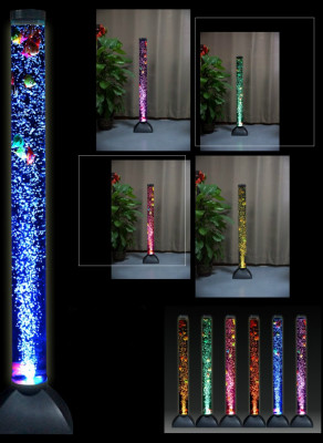 Kolumna wodna LED 120cm lampa przezroczysta lampa stojąca do dekoracji ryb