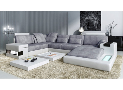 Skóra U kształt Żywy krajobraz Podkładka narożnik kanapa Skóra sofa Narożnikowa kanapa narożnik