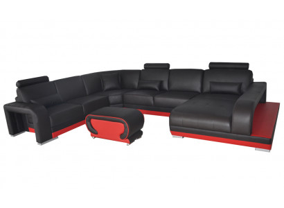 Living Couch Skóra Sofa Krajobraz Siedziba Podkładka Ustawić Narożnik Sofy Obcios Nowe