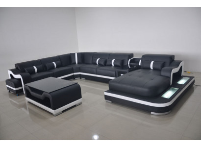 Narożnikowa kanapa Kształt U Żywy krajobraz Sofa Couch Podkładka Narożnik Materiał Sofy Nowość
