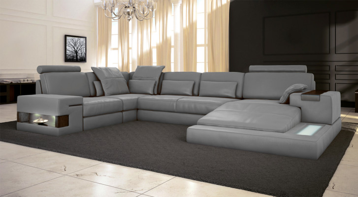 Skórzana sofa Narożnikowa kanapa Sofa Kanapa Podkładka Bellini xxl duży Żywy krajobraz Narożnik Sofy