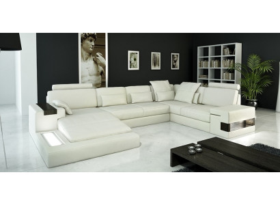 Design skórzana sofa sofa kanapa Podkładka Żywy krajobraz XXL Duża Narożnikowa kanapa Narożnik Bellini