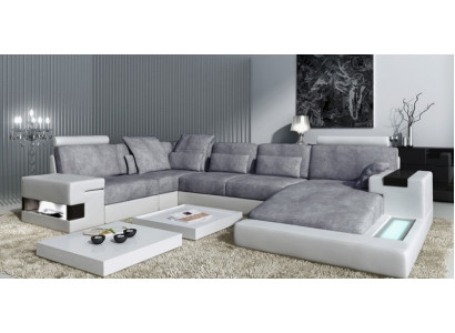 Sofa skórzana Podkładka narożnikowa Ustawić Żywy krajobraz Skórzana sofa designerska Kanapa Nowość