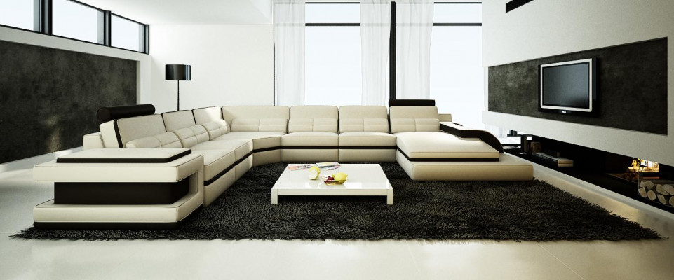 Żywy krajobraz Couch Podkładka Narożnik Ustawić Designerska Sofa Skórzana + Sofa USB WetzlarD