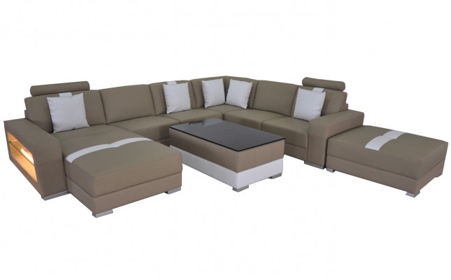 Sofa skórzana Sofa dekoracyjna Żywy krajobraz Narożnik Ustawić Design Nowoczesna Sofa