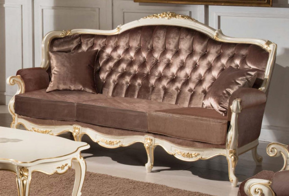 Klasyczny salon Meble Kanapa Sofa Fotel stolik kawowy Stolik 4szt