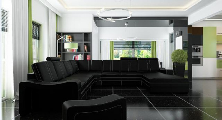 Skórzana sofa z USB Żywy krajobraz Narożnikowa kanapa Nowa sofa Ustaw XXL skórzana sofa kanapa