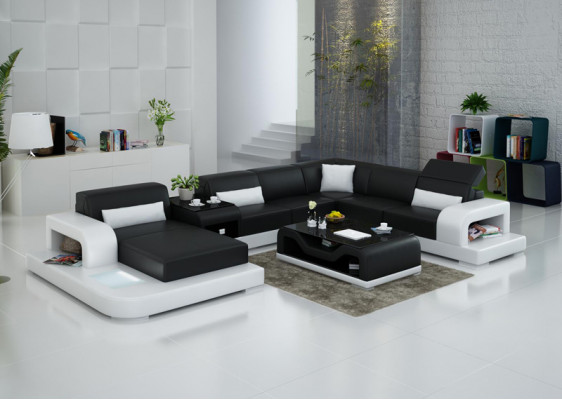 Modern Siedziba Podkładka Żywy krajobraz Living Room Couch Podkładka Narożnik USB + Light