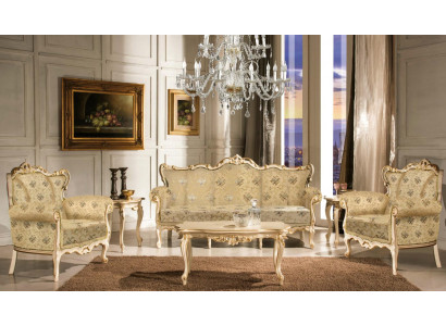 Włoski zestaw wypoczynkowy Classic Meble Siedziba Podkładka Zestaw Sofa Kanapa 4-szt. Nowy