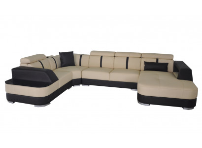 Narożnik Sofa Kanapa Podkładka Narożnik Ustawić Skóra Sofa Kanapy Żywy krajobraz U kształt