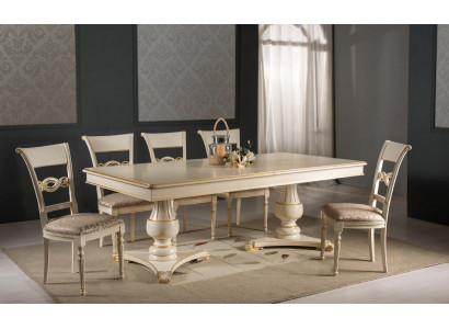 Komplet Stół obiadowy 6 Krzesła jadalnia Zestaw Ess Grupa Drewno Tabela stoły 7-częściowy