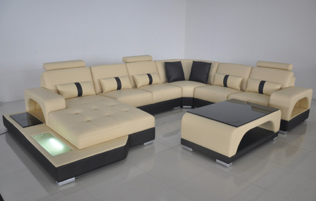 Narożnikowa kanapa Kształt U Couch Włókienniczy Czarny Czarny U Form Żywy krajobraz Modern Luxury Couches