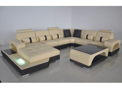 Narożnikowa kanapa Kształt U Couch Włókienniczy Czarny Czarny U Form Żywy krajobraz Modern Luxury Couches