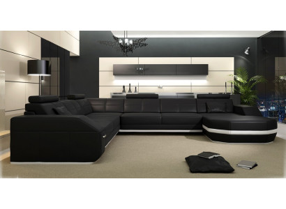 Design Sofa z USB Couch Podkładka Narożnikowa kanapa Żywy krajobraz Skórzana sofa Zestaw narożny