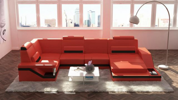 Żywy krajobraz Sofa Podkładka Kanapa Narożnik Narożnikowa kanapa Ustawić Włókienniczy Materiał Skóra Sofy