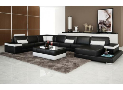 Designerska skórzana sofa XXL „Premium Comfort” z wysokiej jakości sztucznej skóry