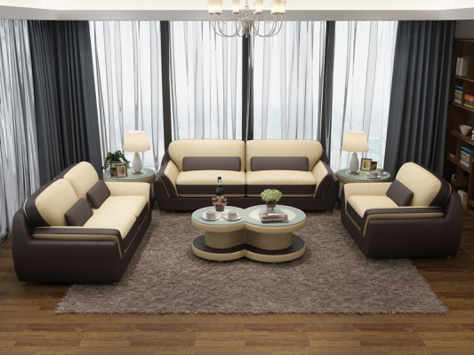 Sofa skórzana Kanapa Zestaw sofowy Nowa 3+2+1 miejsce do siedzenia Wystrój Ustaw Design Modern