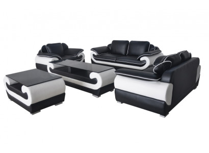 Zestaw sofowy + Tabela USB 3+2+1 miejsce do siedzenia Sofa Obcios Skóra Sofy Podkładka