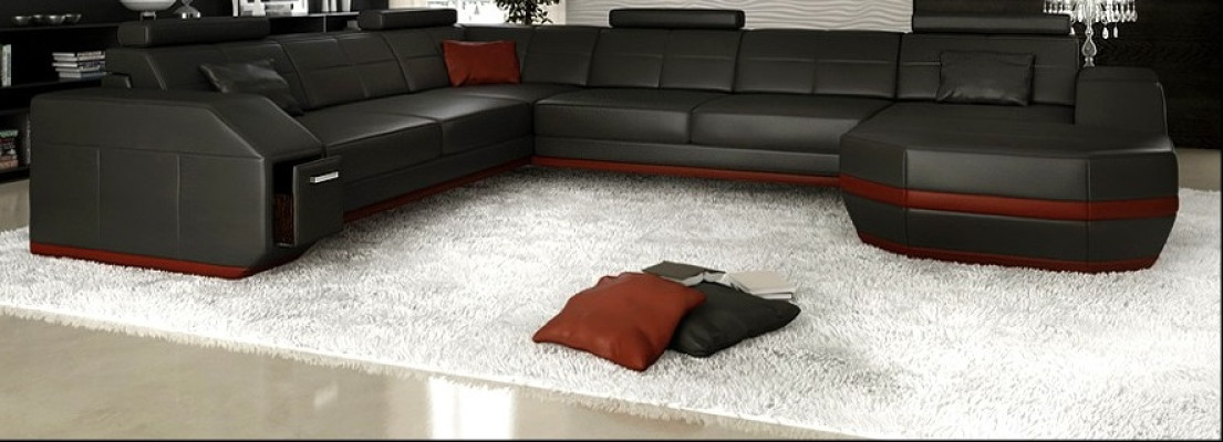 Sofa Narożnikowa kanapa Design Podkładka Narożnik Kanapa Żywy krajobraz Zestaw narożny UForm +USB