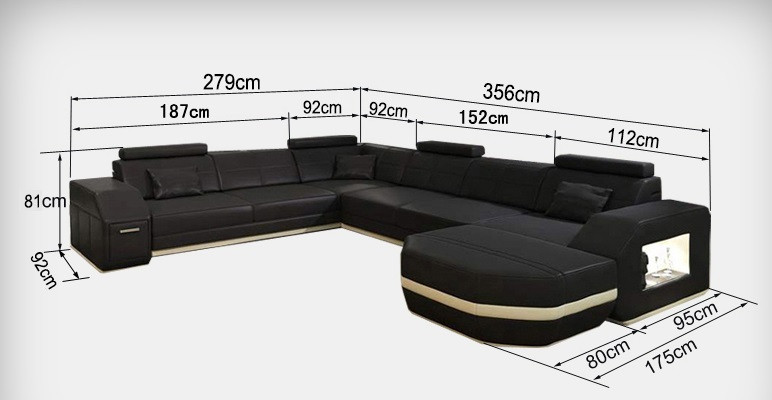 Żywy krajobraz Skórzana sofa kanapa Narożnikowa kanapa Narożnik Ustaw Design Nowoczesna Sofa z USB