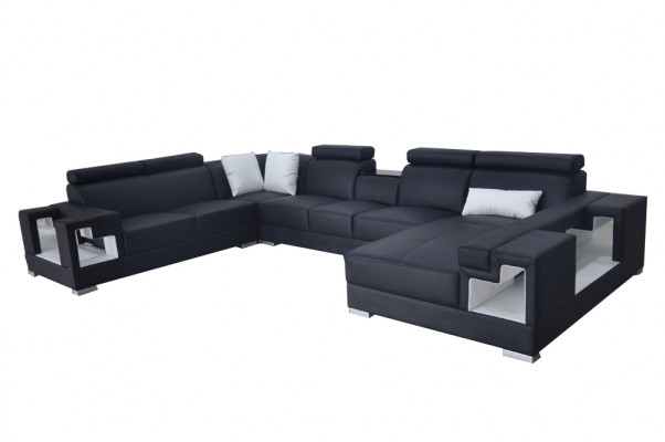 Skórzana sofa Narożnik Sofa Kanapa Żywy krajobraz Sofy Kanapy Ustawić Design Modern New