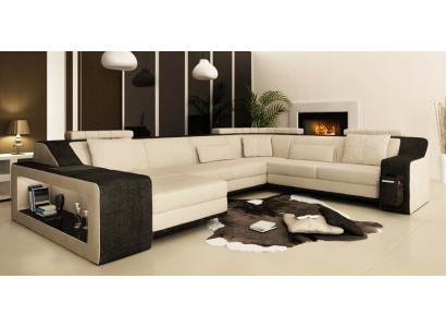 Nowoczesny Żywy krajobraz Podkładka Narożnikowa kanapa Sofa Kanapa Narożnik Ustawić Włókienniczy Sofy +USB