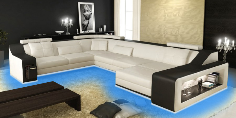 Nowoczesny Żywy krajobraz Podkładka Narożnikowa kanapa Sofa Kanapa Narożnik Ustawić Włókienniczy Sofy +USB