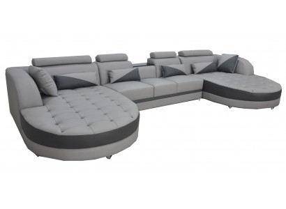 Narożnik Sofa Podkładka Kanapa Siedziba Narożnik Skóra Ustawić U Form Żywy krajobraz