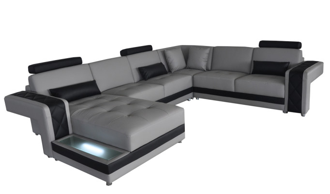 Skórzana Sofa Kanapa Żywy krajobraz Narożnik Ustawić Design Nowoczesna Sofa Dekoracyjna