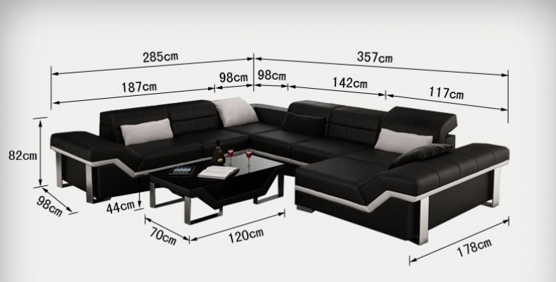 Nowoczesna sofa skórzana Narożnikowa kanapa Sofa Podkładka Kanapa Żywy krajobraz K5007 + USB