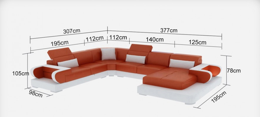Nowoczesna kanapa do salonu z miękkim wyściełanym zestawem narożnym Sofa na zamówienie + USB