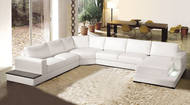 Designerska skórzana sofa Żywy krajobraz Couch Narożnikowa kanapa Narożnik Ustawić Nowoczesna Sofa z USB