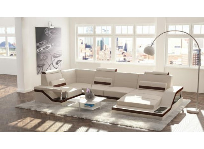 Żywy krajobraz Sofa + USB Podkładka Siedziba Narożnikowa kanapa Ustawić Włókienniczy Materiał Skóra Sofy