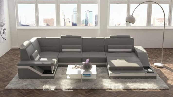 Żywy krajobraz Sofa + USB Podkładka Siedziba Narożnikowa kanapa Ustawić Włókienniczy Materiał Skóra Sofy