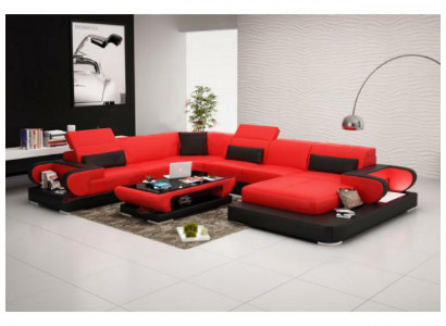 Skórzana sofa Podkładka Siedziba Couch Ustawić Narożnikowa kanapa Sofa Couch Żywy krajobraz Detmold