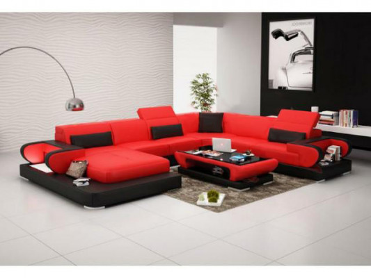 Skórzana sofa Podkładka Siedziba Couch Ustawić Narożnikowa kanapa Sofa Couch Żywy krajobraz Detmold