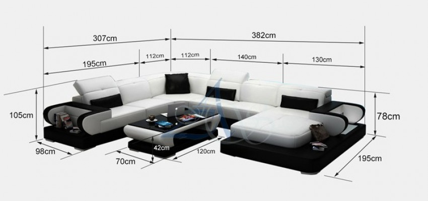 Skórzana sofa Podkładka Siedziba Couch Ustawić Narożnikowa kanapa Sofa Couch Żywy krajobraz Detmold