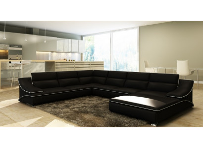 Skórzana sofa Kanapa Zestaw sofowy Nowa 3+2+1 miejsce do siedzenia Ustawić Design Nowoczesna Sofa
