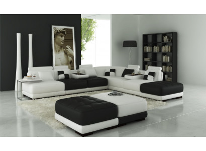 Sofa skórzana kanapa Żywy krajobraz Narożnikowa kanapa Narożnik Ustawić Design Nowoczesna Sofa Nowość A1147