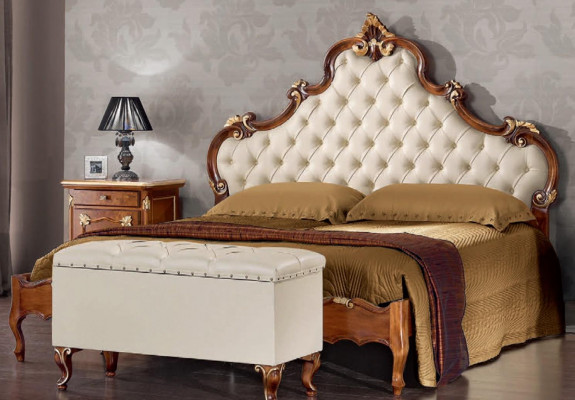 Łóżko Meble Podwójne łóżko Chesterfield Sypialnia Meble łóżka Meble Włochy Nowe