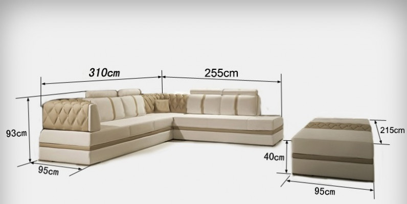Sofa skórzana kanapa Żywy krajobraz Narożnik kanapa Narożnik Ustaw Design Nowoczesna Sofa Nowość A1128