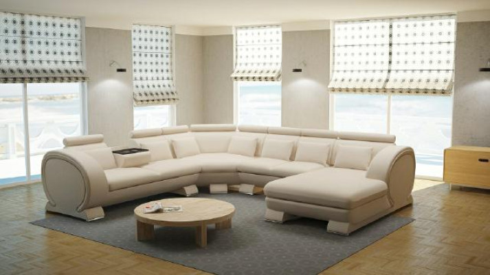 Narożnikowa kanapa Sofa Żywy krajobraz Sofa Skóra Sofy Narożnik Ustawić Vigo-K U Form Nowość