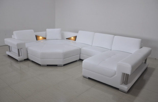 Narożne sofy U Shape Nowoczesna Podkładka Meble do Salonu Meble Narożnikowa kanapa Skórzana Sofa Design Sofa