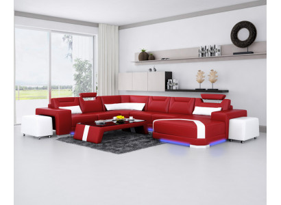 Sofa skórzana kanapa Żywy krajobraz Narożnik kanapa Narożnik Ustaw Design Nowoczesna Sofa Nowość F3011