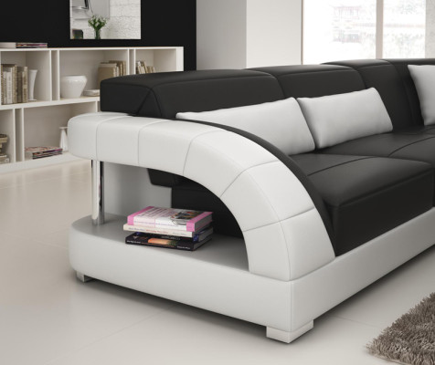 Skórzana sofa kanapa Żywy krajobraz Narożnikowa kanapa Narożnik Ustaw Design Modern Sofa